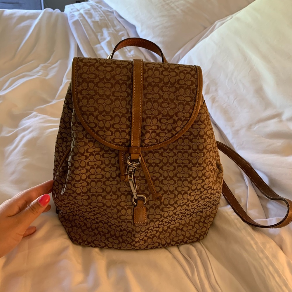 Vintage Signature Coach Backpack
